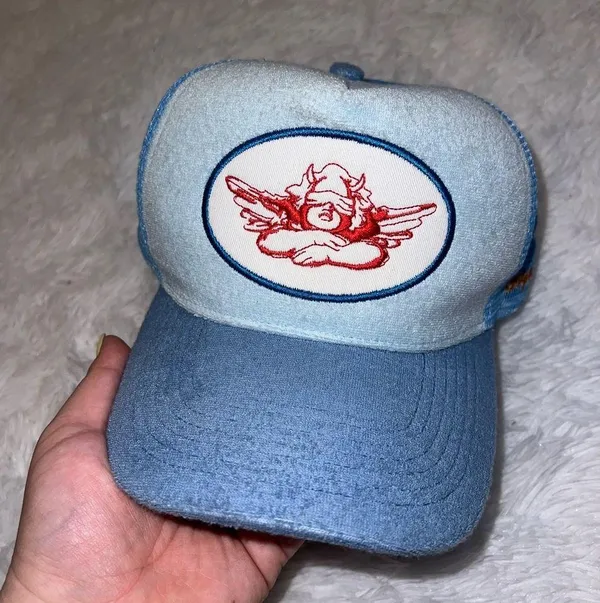 Boys Lie Trucker Hate Blue with Angel Patch on it - Image 2