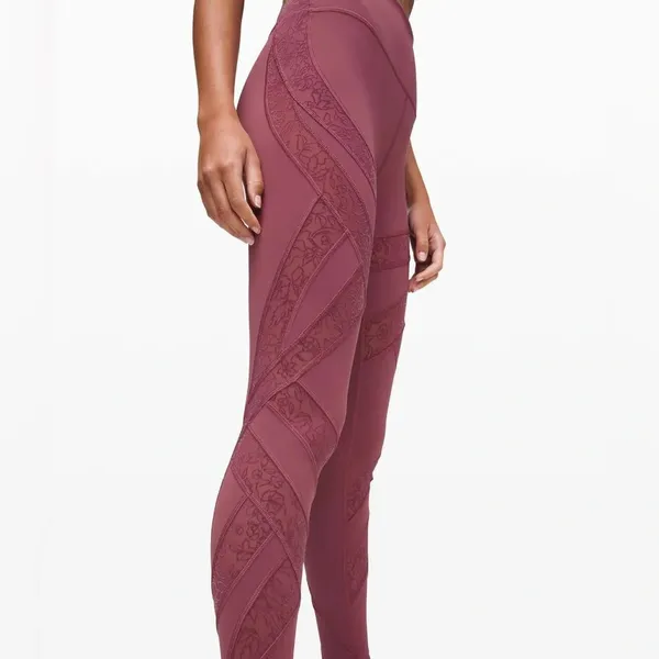 Lululemon Wunder Under High-Rise Tight Flocked 28" Floral Plumful Size 2 - Image 2