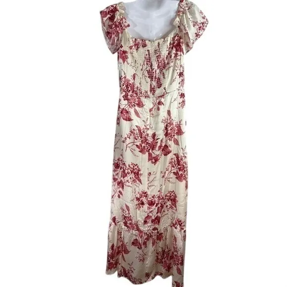 Reformation Sianna Silk Dress In Paris Floral Statin Prarie Sz. 10 NWT Coquette‎ - Image 10
