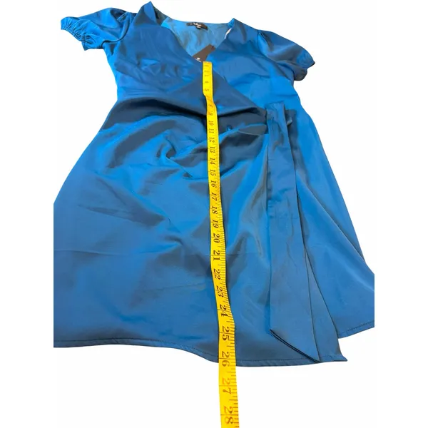 NWT Lulus Blue Wrap Cocktail Dress - Size M - Image 10