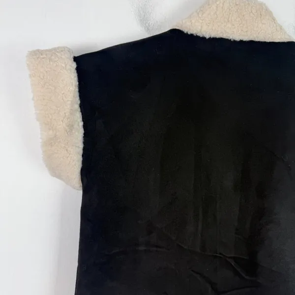 NWT Central Park West Alwyn Vest Faux Suede Sherpa Black Size Small S NEW - Image 9