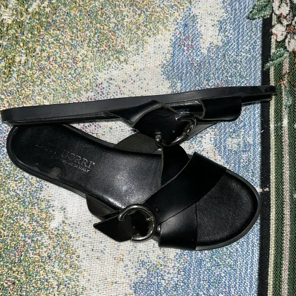 Don Uorri Size 40 Black Leather Sandals - Image 6