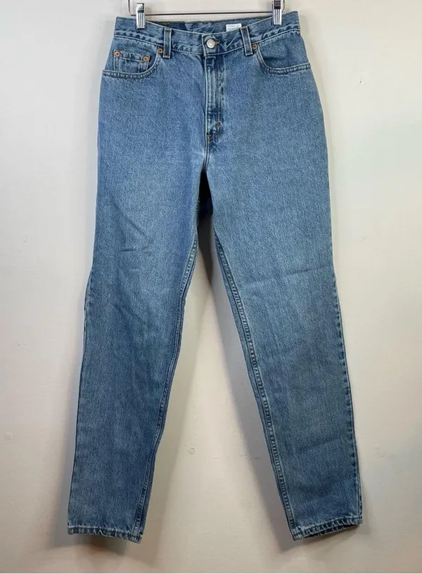 Vintage Levis 550 Relaxed Tapered Jeans Y2K High Waist women 10 28 long tall - Image 11