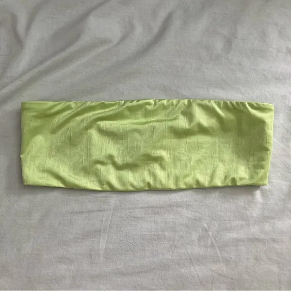 Superdown Karolyna Bandeau Top Small Green Y2K Strapless Crop Festival Clubwear - Image 3