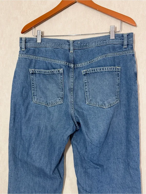 We The Free Women’s Maggie Mid Rise Raw Hem Straight Leg Jeans Sequoia Blue 31 - Image 6