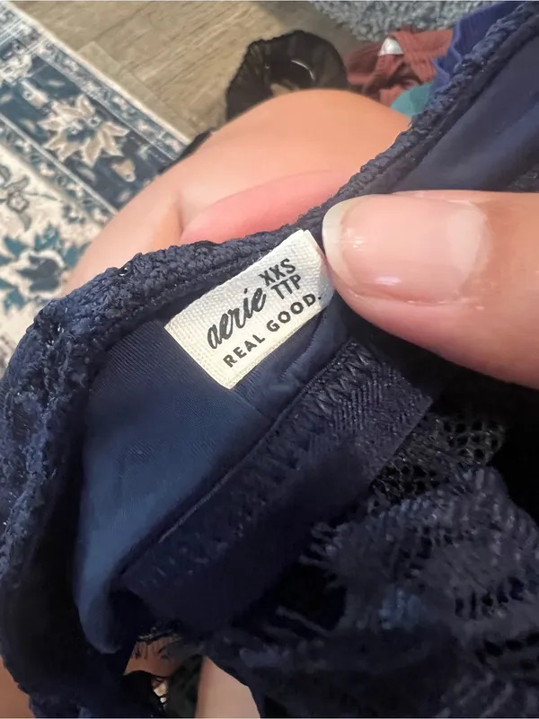 Aerie Navy Lace Bralette Cami - Image 8