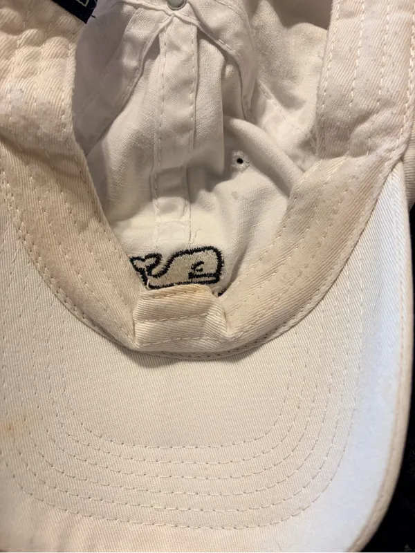 Vineyard Vines White Cap with Black Embroidered Whale - Image 4