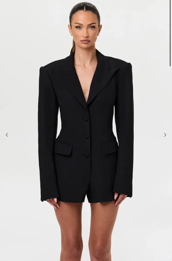 Naked Wardrobe Romper Black - Image 2