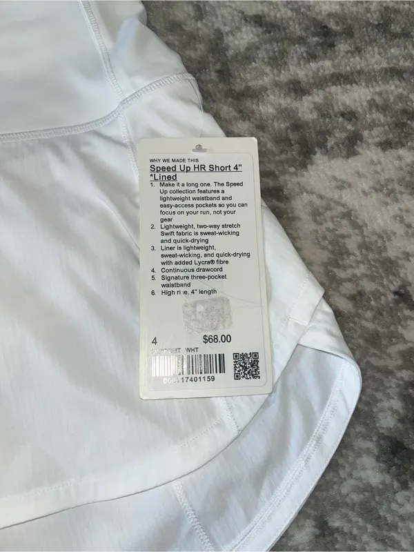 New Lululemon Speed Up HR Short 4" *Lined - Image 4