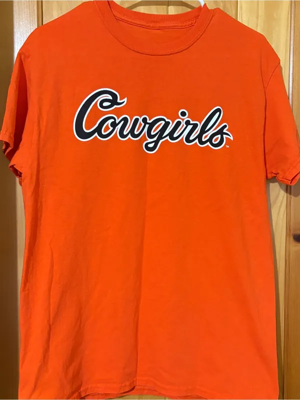 Oklahoma State COWGIRLS SCRIPT TEE Size M Orange Size M - Image 3