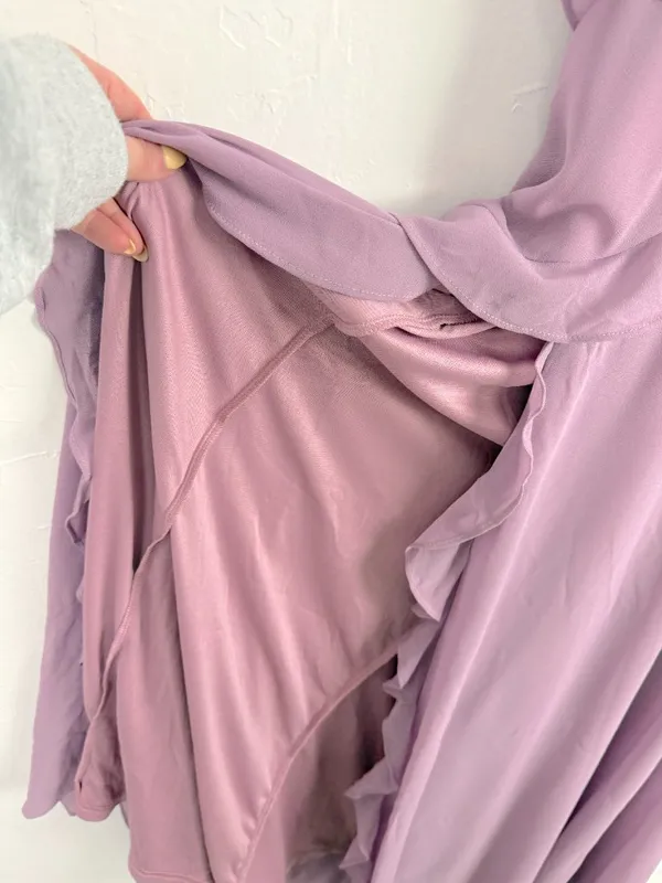 NWT Lulus Fancy Sweetness Lavender Ruffled Lace-Up Sleeveless Maxi Dress XXS - Image 5