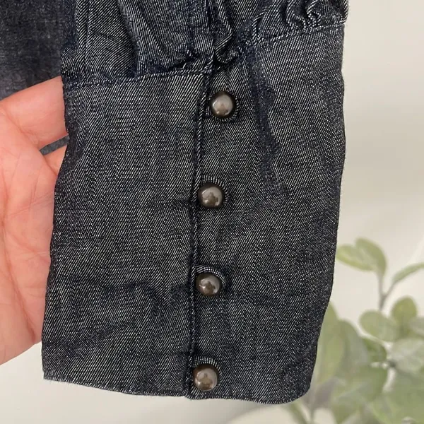 Banana‎ Republic Denim Crewneck Top. Size XS - Image 5