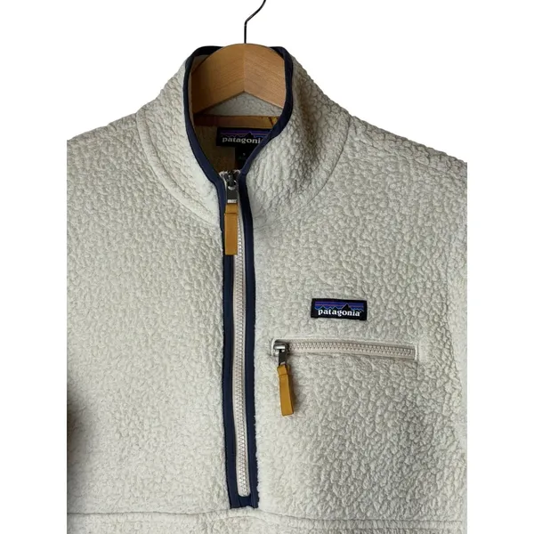 Patagonia Retro Pile Marsupial Pullover Women Small Ivory Fleece Gorpcore - Image 4
