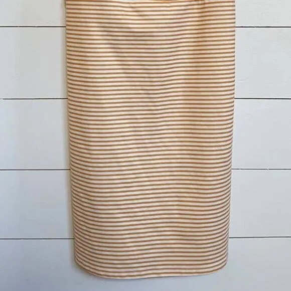 ZARA Orange White Spaghetti Stripe 90s Y2K Stretch Mini Dress -‎ S - Image 11