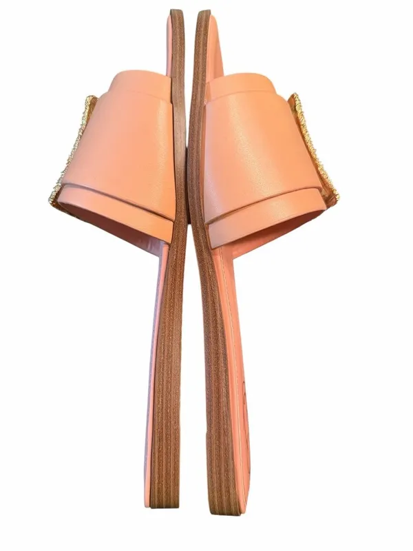 Sam Edelman Rose Pink Slip on Leather Sandals (Size 8.5M) - Image 6