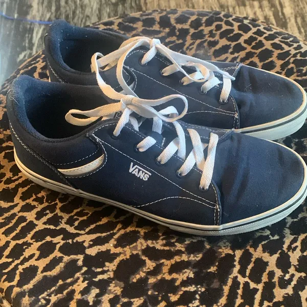 Vans Navy Canvas Sneakers Women’s 8.5/9 Youth 7 Classic Skate Shoes Casual - Image 3