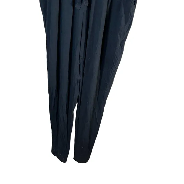 Aerie Jumpsuit Womens Size M Black Sleeveless Racerback Drawstring Waist Casual‎ - Image 4