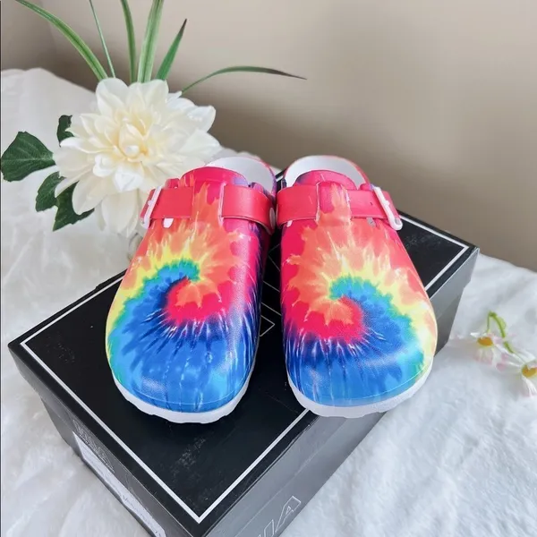 Mia Bela Print‎ Slip-on Tie dye Clogs - Image 3