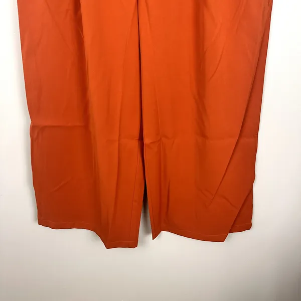 Halara Pleated High Rise Wide Leg Sailor Trouser Gold Buttons Size Large NWT - Image 3
