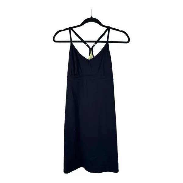 Athleta Black Racerback Mini Dress Womens S Athletic Casual Tennis Outdoorsy - Image 2