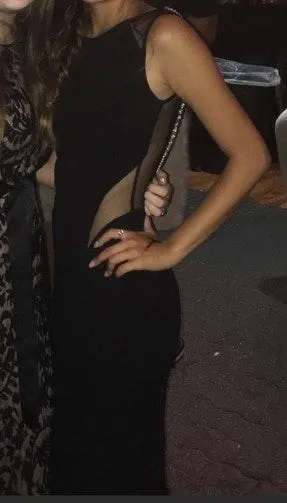 Windsor Backless Long Black Dress - Image 4