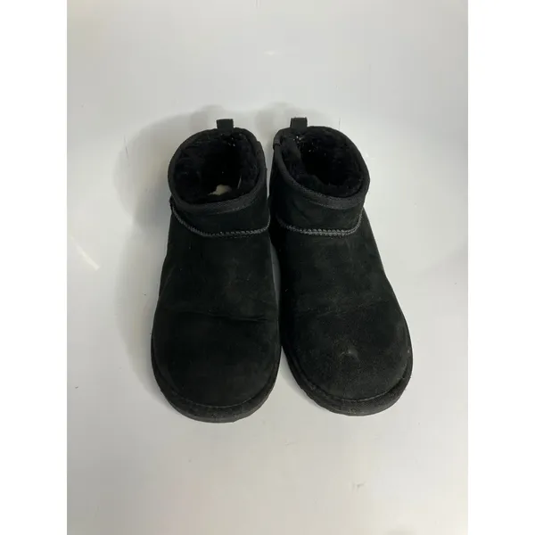 UGG Classic ultra minis‎ shearling boots women's size 6 black suede - Image 3
