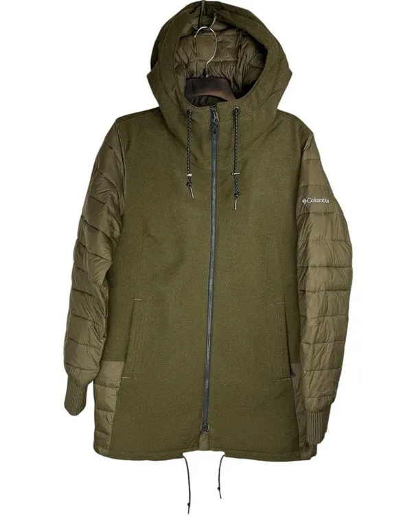 Columbia Boundary Bay Hybrid Jacket Sz Medium Womens Army Olive Green - Image 3