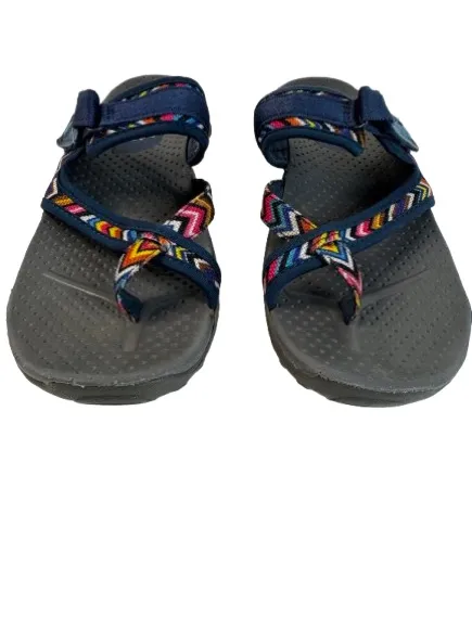 Skechers Colorful Strap Sport Sandals Navy with Multicolor Pattern - Image 3
