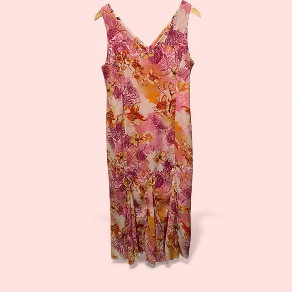 Stunning Y2K style maxi ruffle moonwillow mermaid fairy dress v neck Edas Italia - Image 3