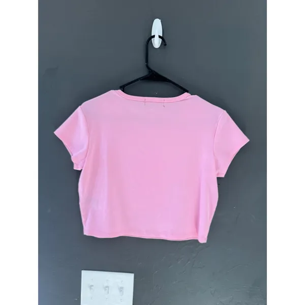 Dolls Kill x Care‎ Bears Pink Angel Share Bear Crop Baby Tee Large DKCB20045 - Image 4