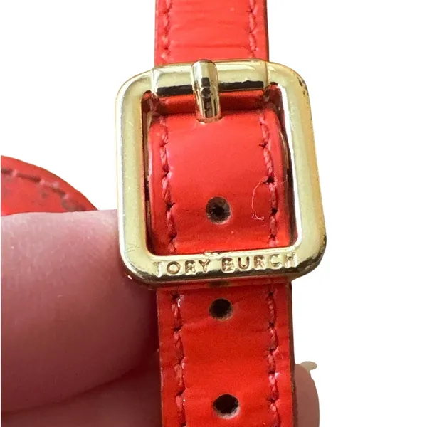 Tory Burch Everly Chain Link Espadrille‎ Sandals Orange Red 7 - Image 14