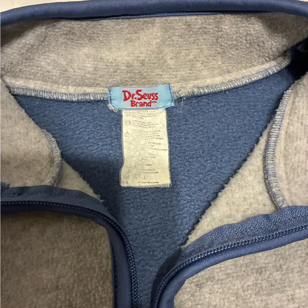 Dr. Seuss Blue and Gray Fleece Jacket - Image 4