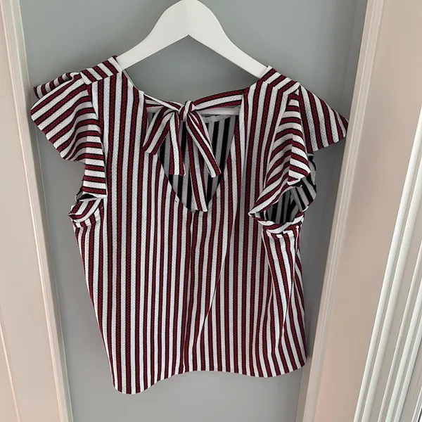 Anthropologie Eva Franco Ruffled Jacquard Top - Image 4