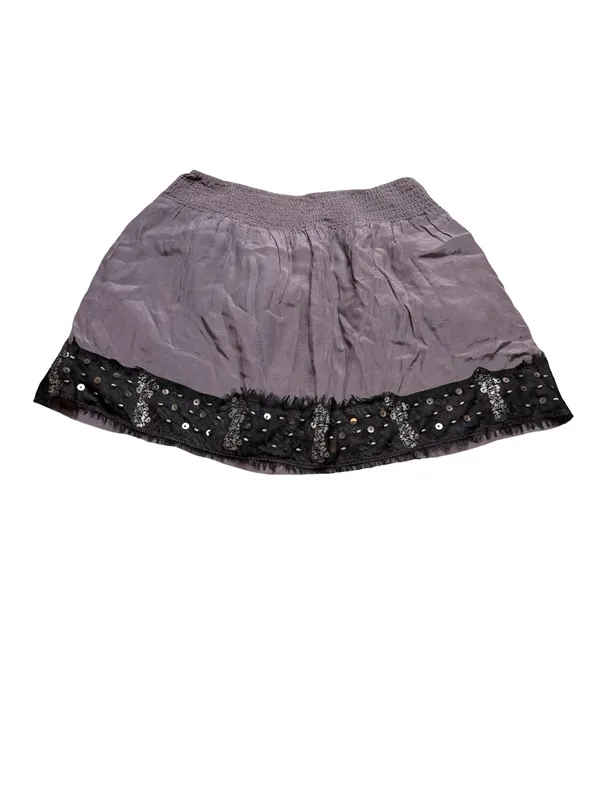 ✨🖤 Free People Embellished Silk Blend Mini Skirt Boho Festival Y2K Small 🖤✨‎ - Image 5