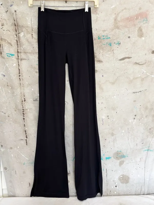Lululemon Groove Super-High-Rise Split-Hem Flare Pant Nulu, Black - Image 3