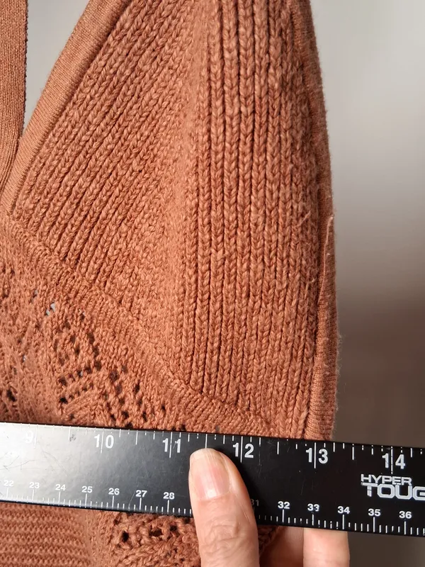 Abercrombie & Fitch Rust Knit Maxi Dress Spaghetti Straps size Medium - Image 5