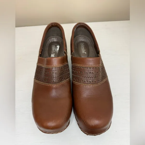 Björndal Brown Leather “Eliana” Clogs Sz 10 Boho Cottagcore Festival - Image 3
