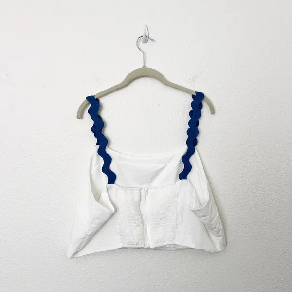 [PrettyGarden] White Blue Matching Set Crop Tank Maxi Skirt Summer NWOT Size XXL - Image 4