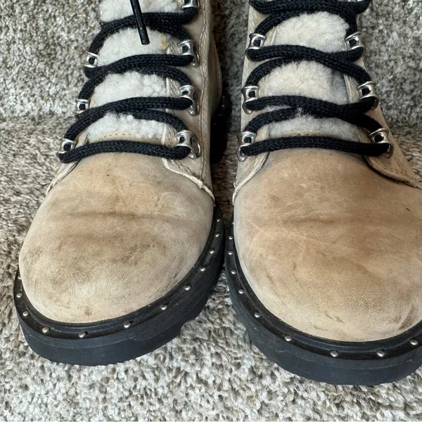 SOREL Woman’s Lennox‎ Shearling Boots Tan Size 6 Waterproof - Image 4