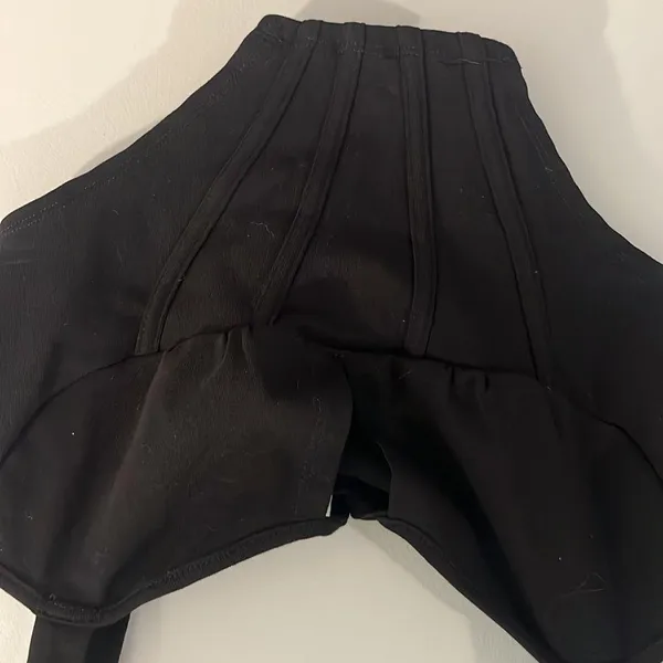 shein black front tie corset top size medium - Image 2