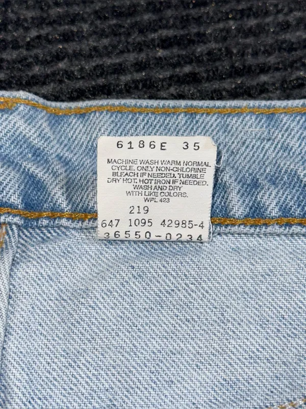Vtg 90s Levi’s 550 Relaxed Orange Tab Denim Shorts Light Wash 27 (tag 29) Jorts - Image 7
