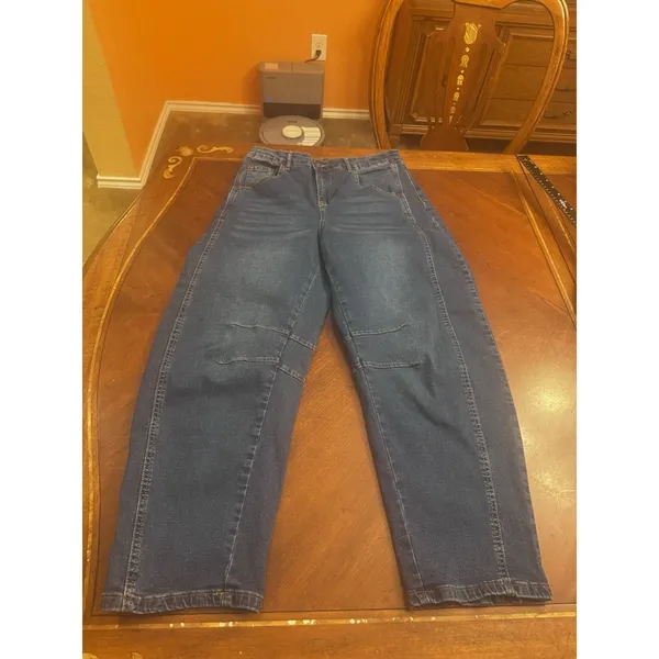 American Eagle Unbranded Barrel Jeans Womens Size L - Image 4