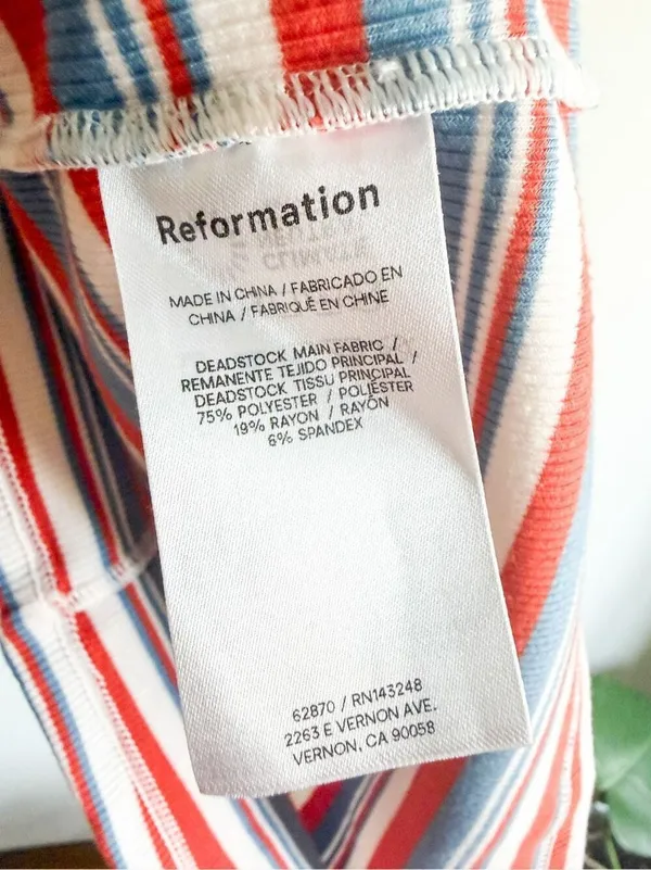 Reformation Taylen Knit Stripe Sleeveless Mini Dress Size XS - Image 7