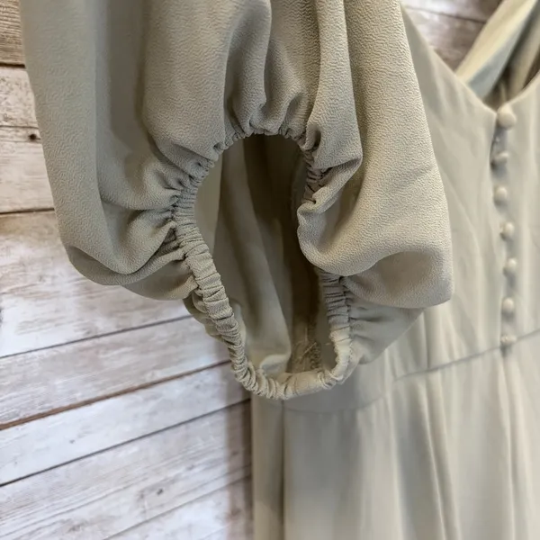 DB Studio Celebrate Womens 8 Maxi Dress Sage Green Leg Slit Sweetheart Neckline‎ - Image 14