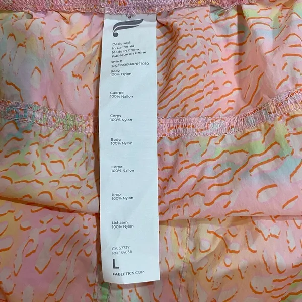 Fabletics Pink Abstract Athletic Running Shorts Women’s Size Large Lightweight - Image 4