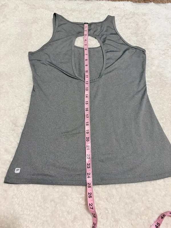 5/$30 🎈Fabletics medium embra open back grey tank top - Image 5