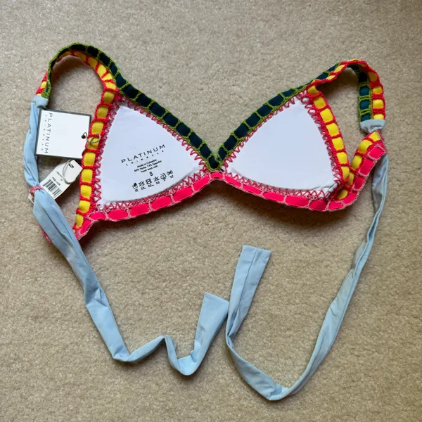 Platinum Crochet Bikini Top - Image 3