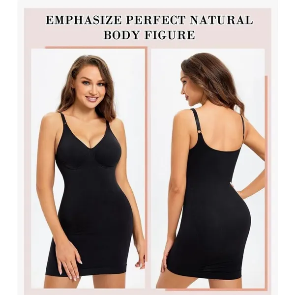 NEW Underwire Shapewear Dress Full Slip Tummy Control L - Image 4