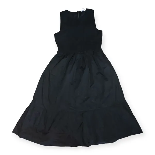 J. Crew Womens black smocked midi dress - Image 4
