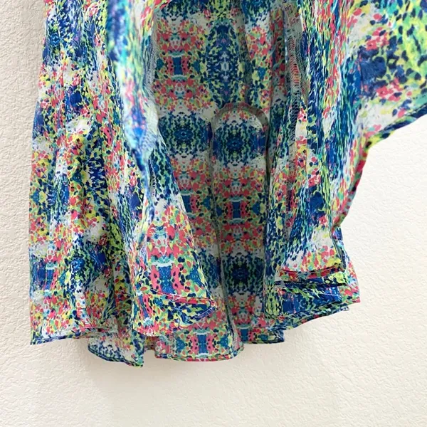 Do&Be Watercolor Printed Cut Out Strapless Dress S - Image 10